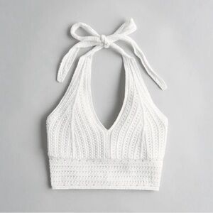 Hollister white summer crop top. Size XS